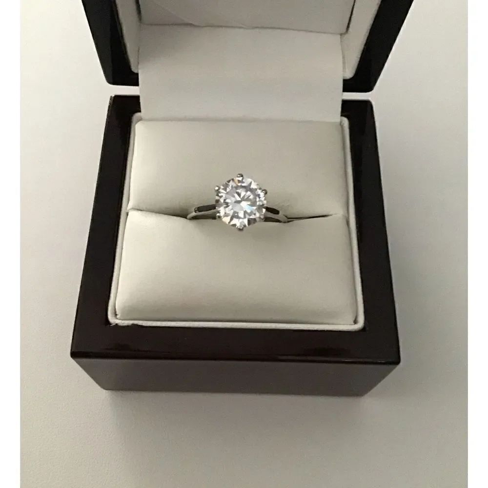 2Ct Round Cut Solitaire Sim Diamond Bridal/Engagement Ring Sz 9